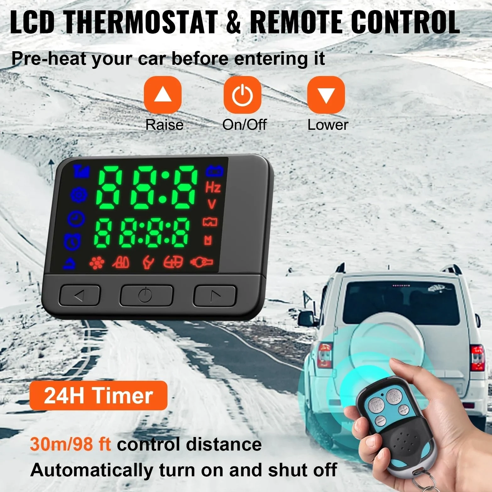 Dieselheizung 12V 2KW Diesel-Lufterhitzer Dieselheizung Standheizung Air Diesel Heizung Mit Geringem Geräuschpegel Und LCD-Schalter Standheizung Diesel