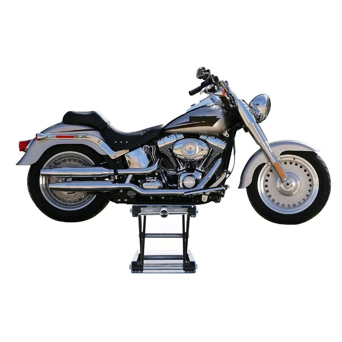 Motorradhebebühne, 1100 Pfund Tragkraft, Motorrad-Scherenheber, Stahlhebeständer mit Kurbel, professionelle Reparaturwerkzeuge, für ATV, Cruiser-Bikes