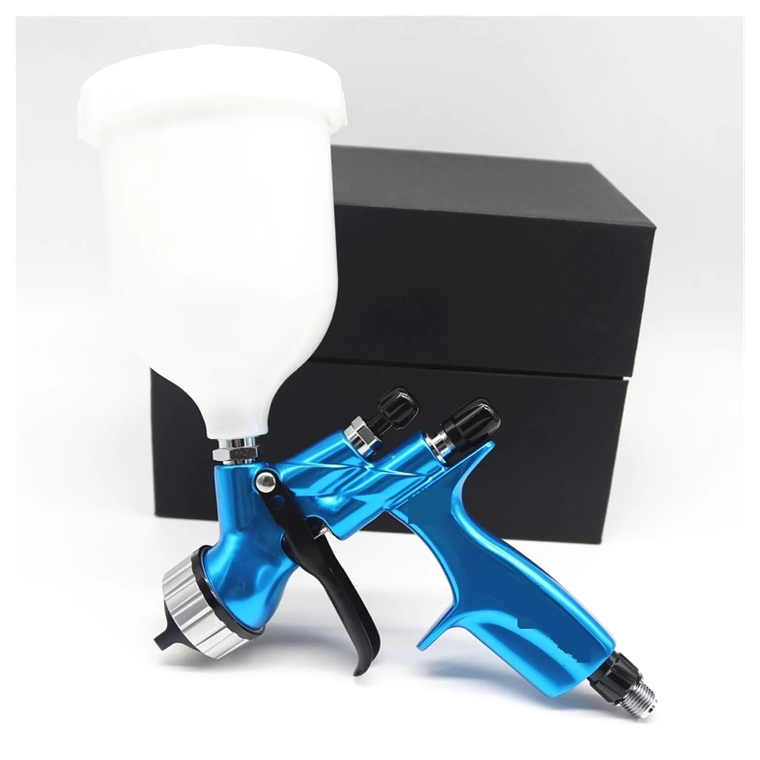 Lackierpistole, Spritzpistole 1,3 mm Edelstahldüse Farbspritzpistole/Farbe auf Wasserbasis/Luftspritzpistole/Druckluftwerkzeuge/Autolackspray(Klein)