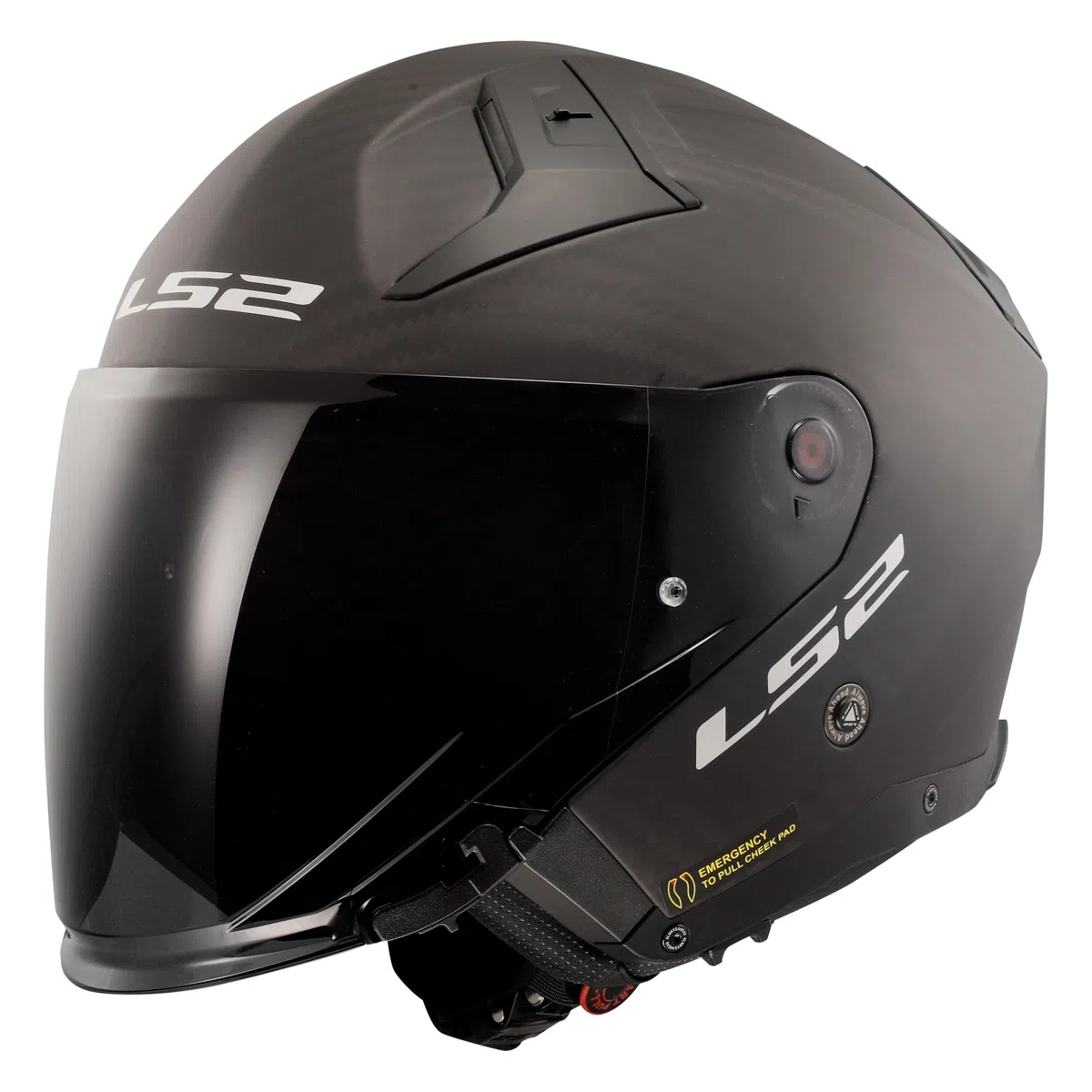 LS2, Jet-Motorradhelm INFINITY II CARBON Matt Carbon, L