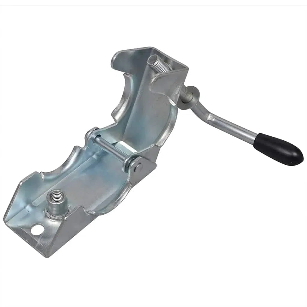 48 mm Stützrad mit Klemmhalter verzinkter Stahl 200 mm Gummirad höhenverstellbar 53-75 cm Anhänger Trailer KFZ Zubehör für Pkw Deichsel Deichselkupplung Transport beim Camping und Umzug