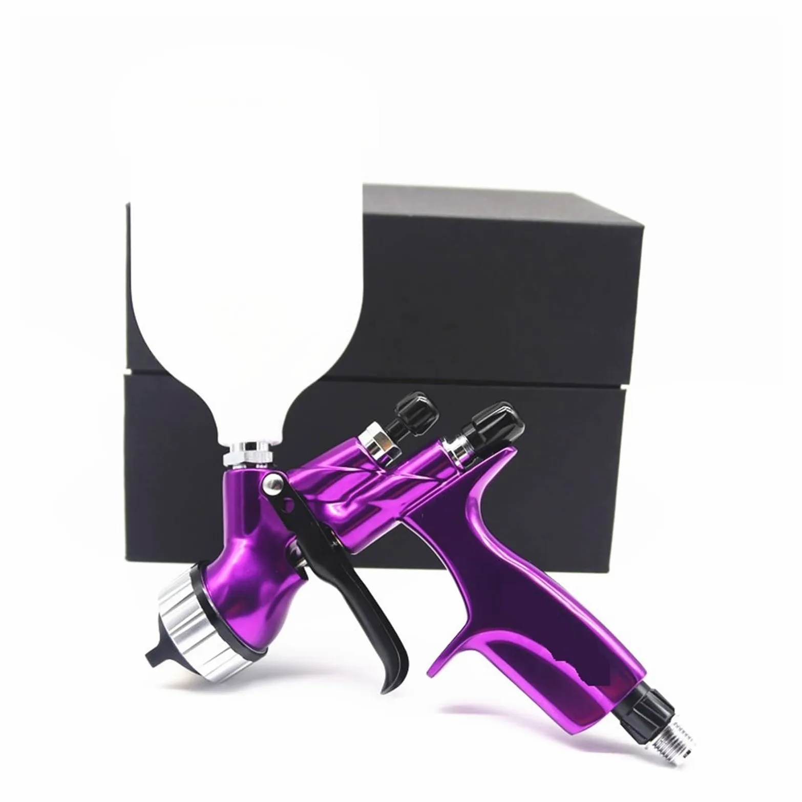 Lackierpistole, Spritzpistole 1,3 mm Edelstahldüse Farbspritzpistole/Farbe auf Wasserbasis/Luftspritzpistole/Druckluftwerkzeuge/Autolackspray(Klein)