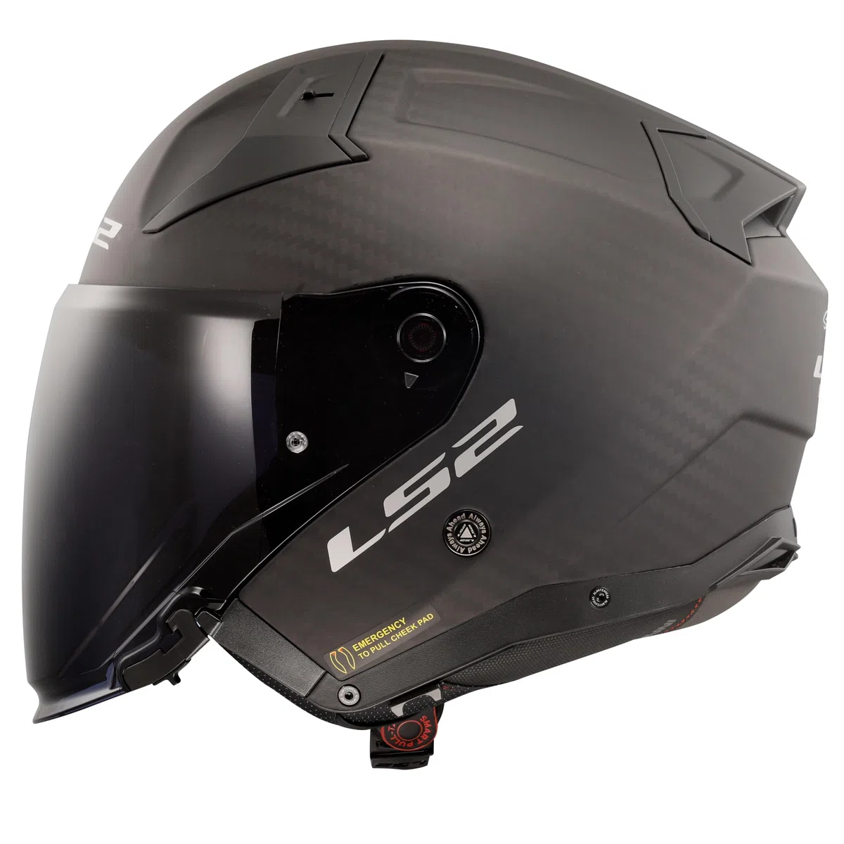LS2, Jet-Motorradhelm INFINITY II CARBON Matt Carbon, L
