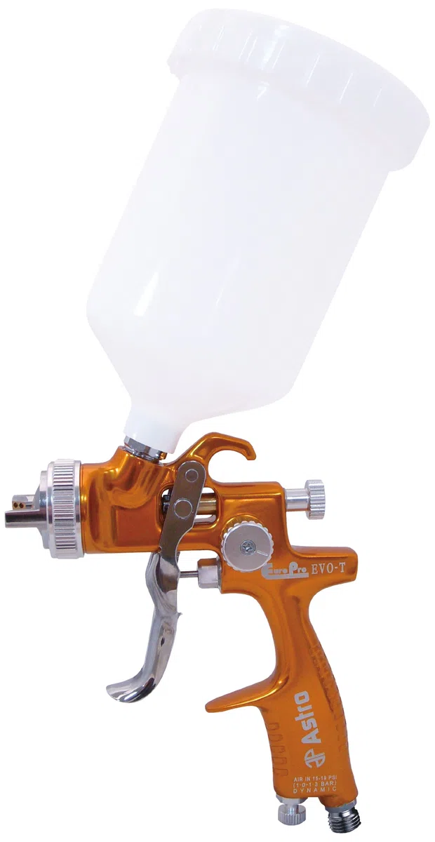 Astro Pneumatic Tool Astro EVOT13 EuroPro Geschmiedete LVLP Spritzpistole mit 1.3mm Düse und Plastikschale